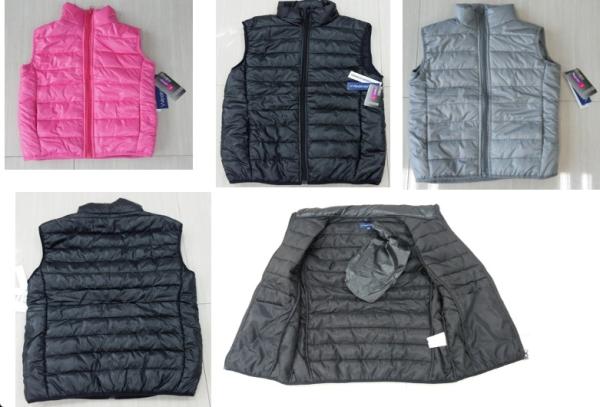 Apparel Girls padding vests stocklots+bag(girls jackets,girls coats)
