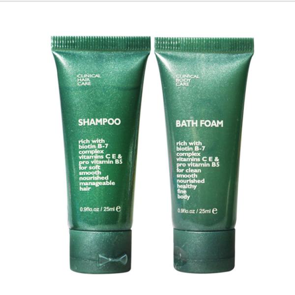 Eco Friendly Tubes Hotel Amenities Set Mini Size Travel Shampoo Conditioner Shower Gel