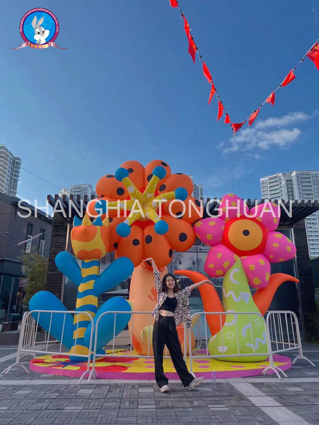 Custom Inflatable Advertising Display Inflatables Flowers Commercial Flower With Lights Decoration for Events and Party