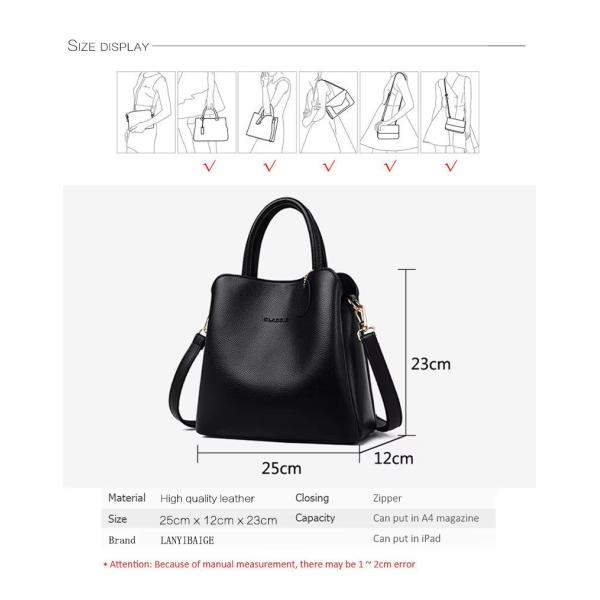 Medium Size Women's Leather Handbag Designer Shoulder Bag with Geometric Pattern