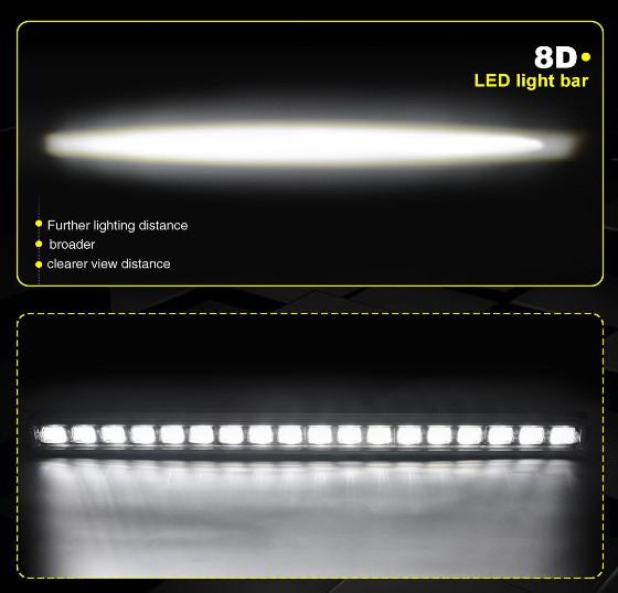 Waterproof Cree LED Light Bar Roof Mount Brackets 40 Inch 8D 180 w 16200lm