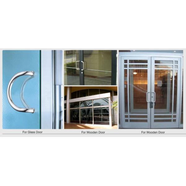 Dia. 32mm tub curved design gate handles brass / SUS exterior door handles set W-DH606 glass shower door handle