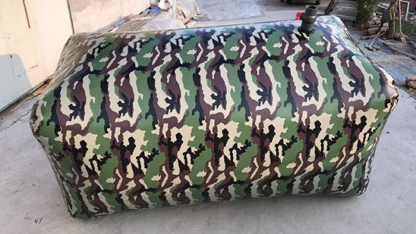 Tanque de armazenamento de água de PVC do exército para irrigação agrícola e combate a incêndios 1000L