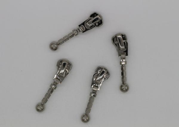 Custom Decorative Luggage Beaded Metal Zipper Pulls Repair Parts Zinc - Alloy