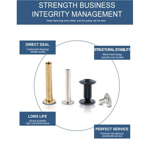 Латунь 2 мм 4 мм 5 мм Мужчина и женщина связывающий пост Чикагский винтовой счет Книга для кожи