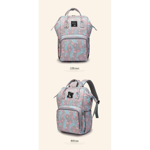 FashionTravel Backpack Baby Large Capacity Mommy Diaper Bag Designer Nursing Bag floral insulated mummy Bag With Stroller Strap