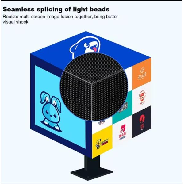 Circle Shape Front Service Commercial LED Display 1R1G1B Pixel With IP31 Protection