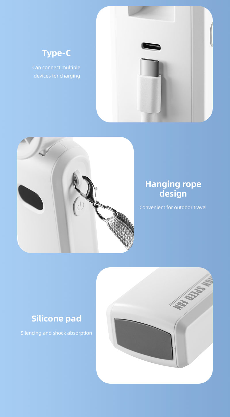New Hanging Rope Design Refrigeration 100 Speed Mini Turbo Cooling Usb Cold Compress Ice Handheld Portable Neck Fan With Lanyard