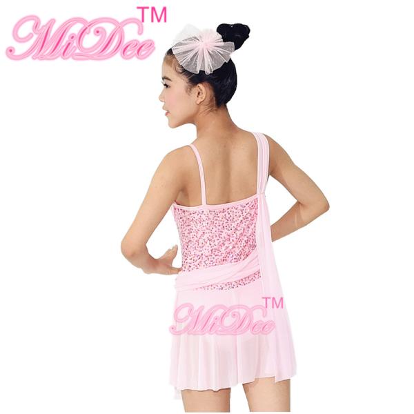 Drop Waist Sequin Modern Lyrical Dance Costumes With Flying Tape Bodice