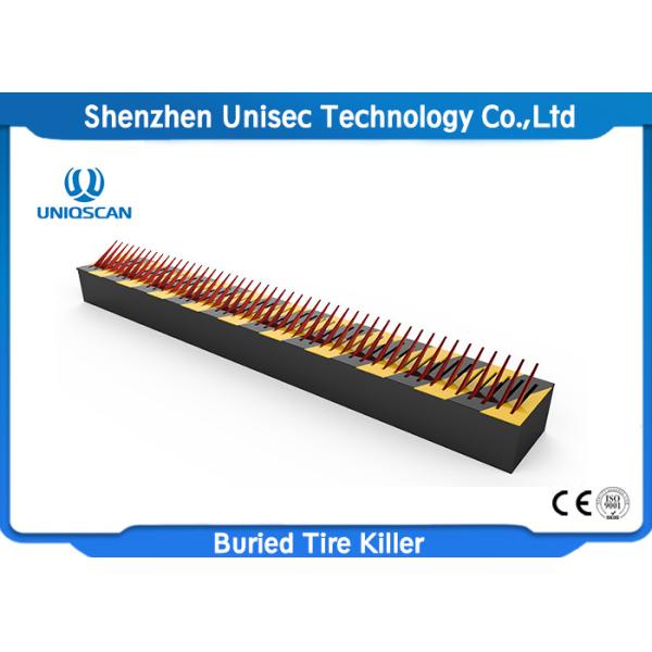 Police Road Tyre Spike Barrier With Reflective Strip , Tyre Deflation Spikes