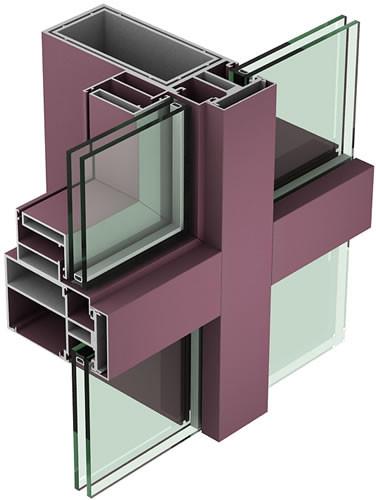 Professional  Aluminium Curtain Wall Profile Thin  Aluminium Extrusion Frame