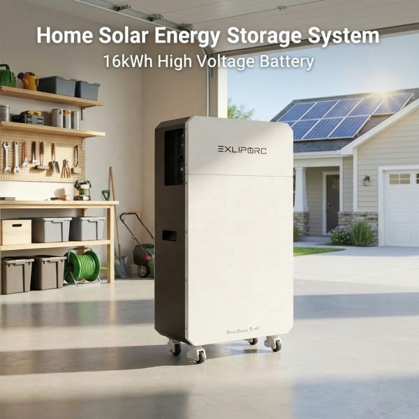 EXLIPORC 16.38kWh 400V High-Voltage LiFePO4 Home Battery System with Floor-standing Modular Design and Smart BMS