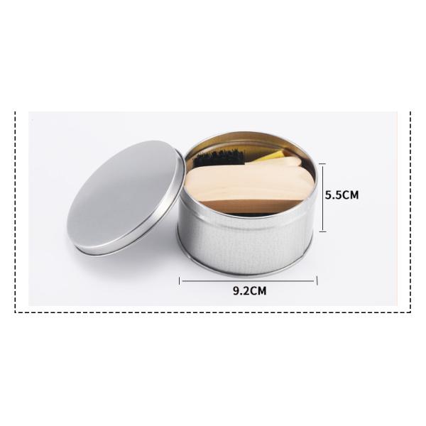 Kit de brillanture de chaussures pour les acheteurs nord-américains boîtes en fer blanc boîte de chaussures portables PULISSANT de chaussures corne de chaussure pinceau OEM