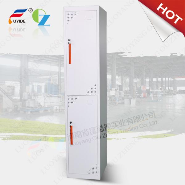 Two steel door cabinet steel locker FYD-G002,CRS 0.7 mm thickness material,KD structure