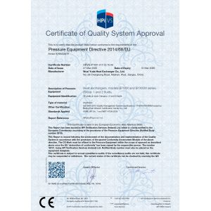 Wuxi Yuda Heat-exchanger Manufacturing Co.,Ltd Certifications