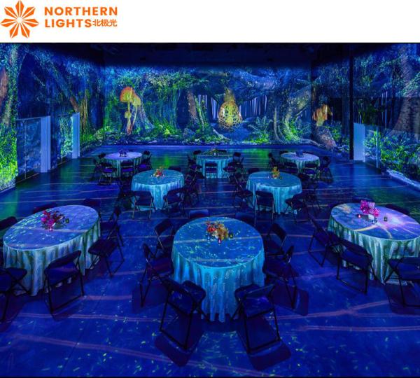 Projeção de casamento holográfico interior Equipamento de projetor interativo imersivo