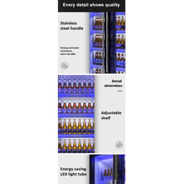 Холодильник Refrigerated Адвокатурой витрины R134a Multi стеклянный дверей 1130L