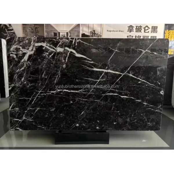 Hotel Surface Finishing Polished Italian Fendy Black Marble with White Veins Tile
