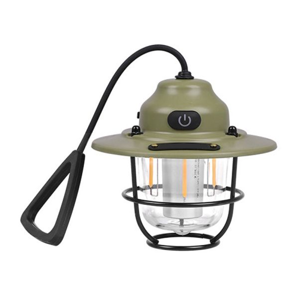 Source Factory Wholesale New Outdoor Portable Hanging Light Waterproof USB Rechargeable Lantern LED Camping Tent Lamp