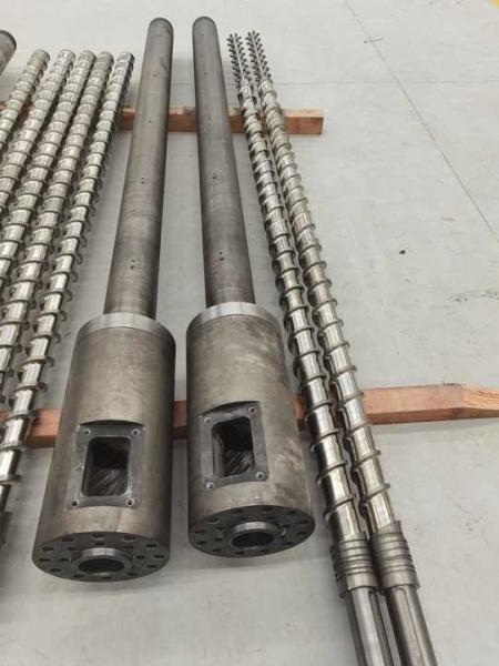 Baril d'extrudeuse à vis unique avec couche nitrée de 0,5-0,8 mm pour l'extrusion de plastique