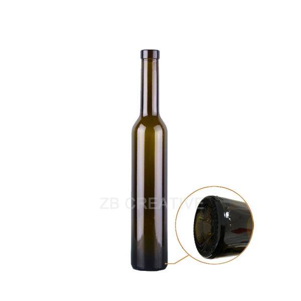 375ml Antique Green Flint Slim Ice Wine Glass Bottle Bar Closure 500g 4315C
