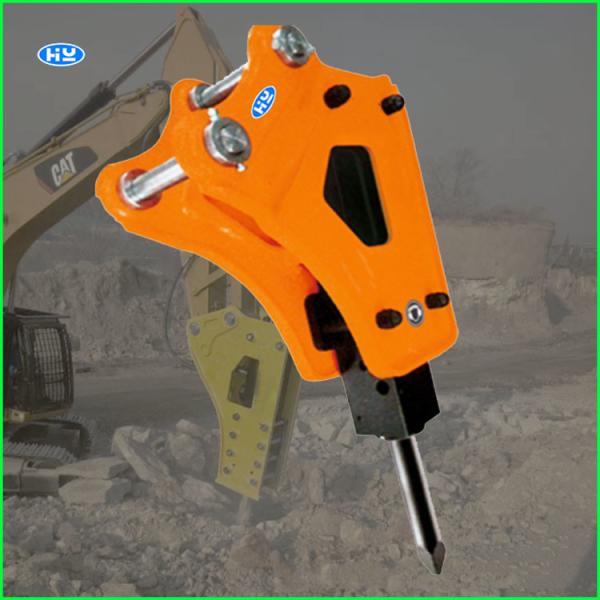 100mm Chisels 40Cr Hydraulic Excavator Breaker 0.75 Inch Hose Impact Rock Breaker