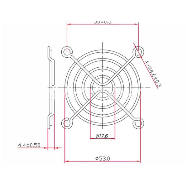 Industrial Dustproof 60mm Fan Grill Ventilation For Finger Protection