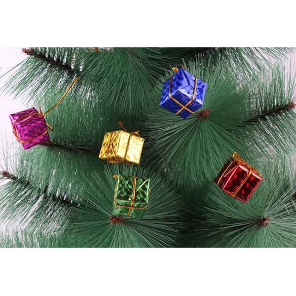 Подарочная коробка фольги дерева Xmas мини орнаментирует вися украшения