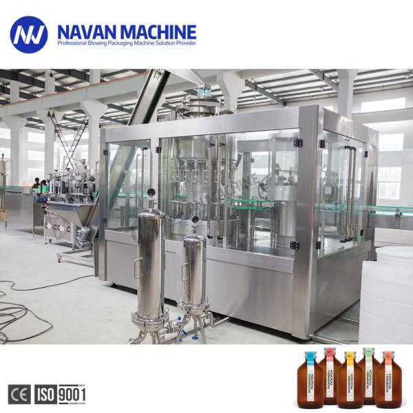 Automatic 24 Heads Glass Bottle Liquid Kombucha Washing Filling Capping Machine