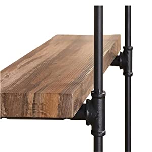 Рустические промышленные 5-уровневые трубные раковины для стенной установки DIY открытый книжный пол