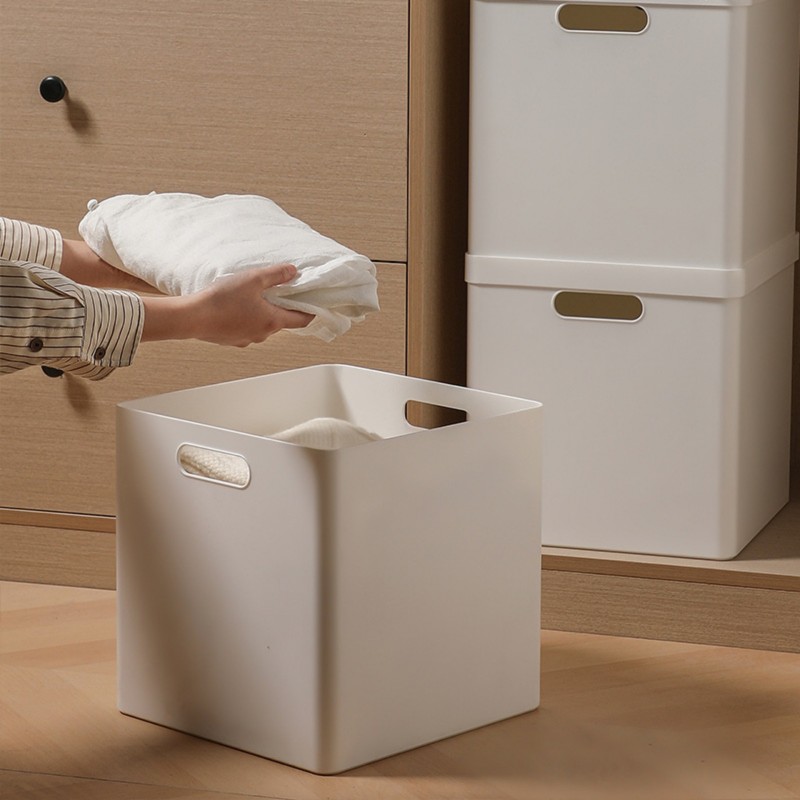 Square Storage Box with Lid Plastic Organizer Thickened Snacks Toys Clothes Large Right Angle Storage Box