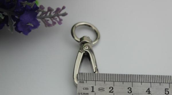 Bag accessories promotional item stock hanging gunmetal color 13 mm snap hook clip swivel with polishing