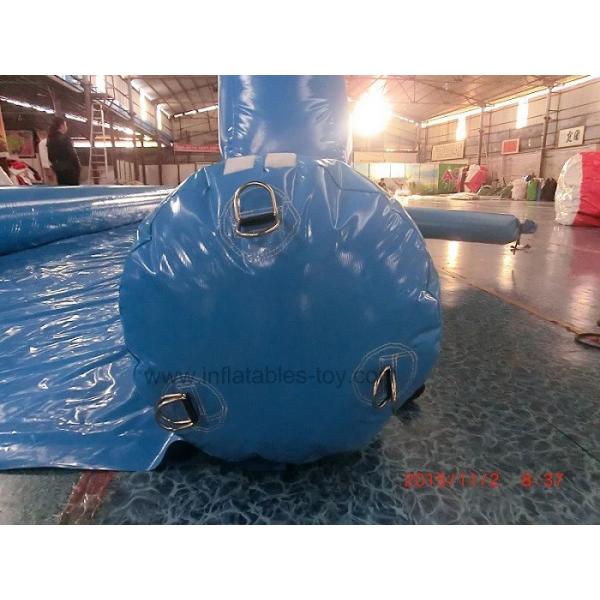 Comercial Blue City Street Event Giant Inflatable Water Slide With Singel Lane