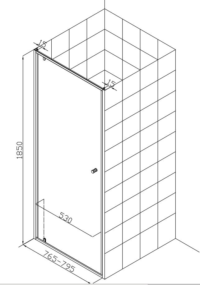 Приложения ливня ванной комнаты двери оси, квадратные кабины ливня 800 x 800 x 1850 mm