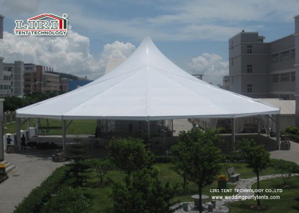 Waterproof White Color High Peak Tents / Wedding Reception Tent For Outdoor Event Party
