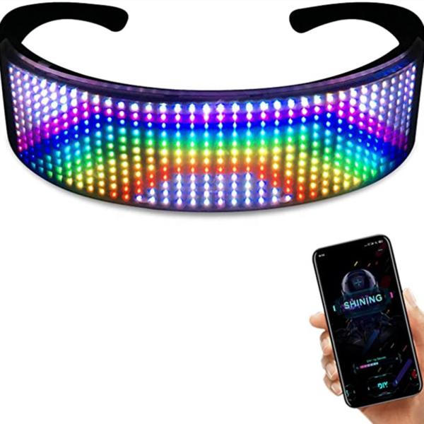 Bluetooth LED Luminous Glasses Programme Message Animation Drawing Equalizer