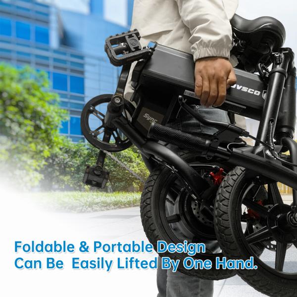 Compact 14 Inch Foldable E-Bike for City Commuting, Easy to Carry and Store,14 Inch Electric Bike