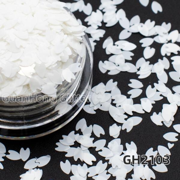 OEM Iridescent Macaron Pink Chunky Glitter Powder Quick Sand Petals Leaves