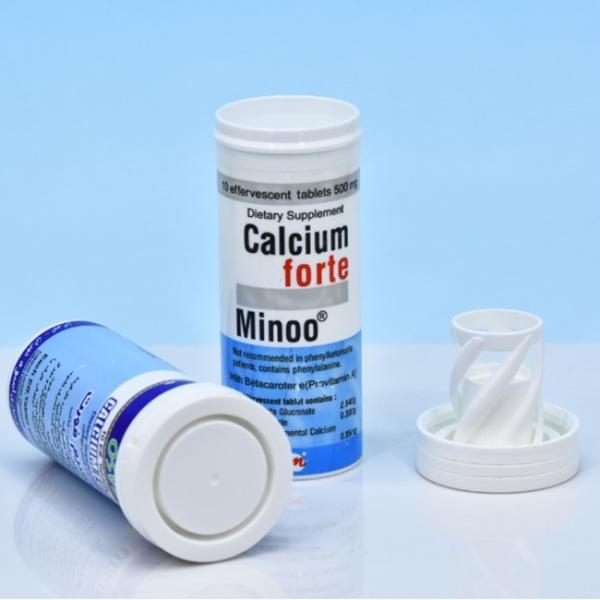 Portable Medicine Effervescent Tablet Plastic Tube with Desiccant Caps