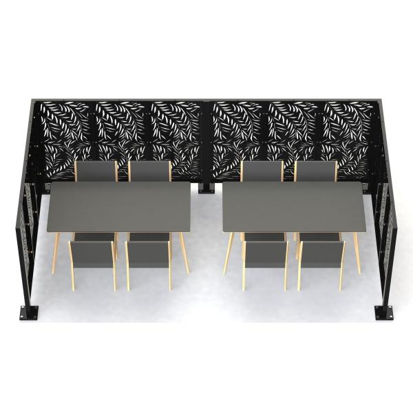 Цветочные декоративные экраны разделители комнаты 4 панели алюминия легкий