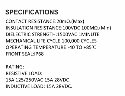 SPST DPDT Industrial Vehicle Toggle Switch High Temperature Using in Mining equipment