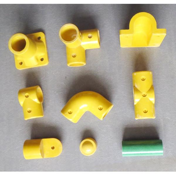 50mm FRP Round Handrail Connectors Fiberglass Handrail Accessories with UV Protection