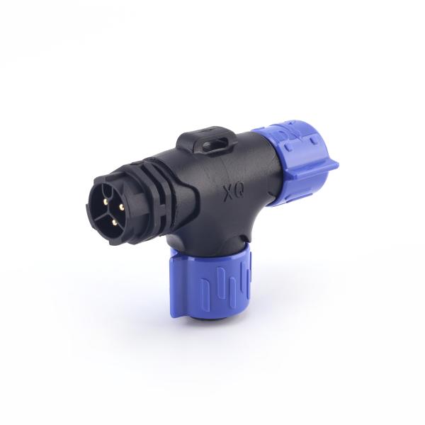 Industrial Plug IP67 T Shape M20 Waterproof Electric Push Lock Connector for Outdoor LED Light