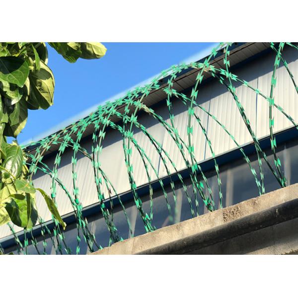 Bto-22 Razor Coil Barbed Wire Pvc Coated 500mm Diameter For Private House