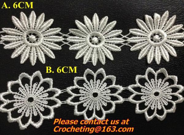 Lace Collar Applique Neckline Lace Crochet Flower Motif Patchwork Sewing Access