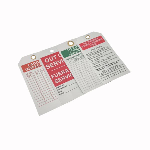 Plastic Tag Vinyl Rectangle Waterproof Durable Indoor Outdoor Safety Tag