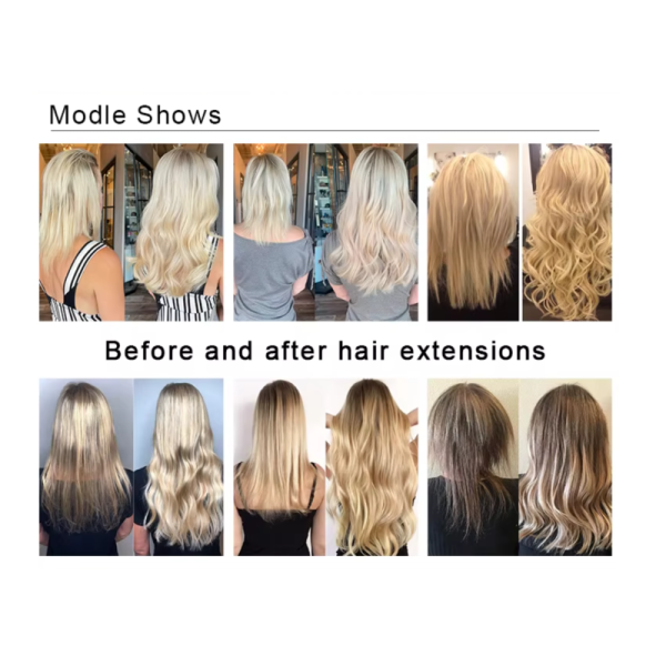 Butterfly Weft XO Human Hair Extensions Cuticle Aligned Human Hair Invisible Hole Weft Hair Extension With Free Mico Beads