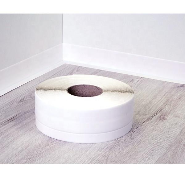 30% Deposit 70% Balance PVC White Baseboards Adhesive Back Vinyl Cove Wall Base Roll 10mm