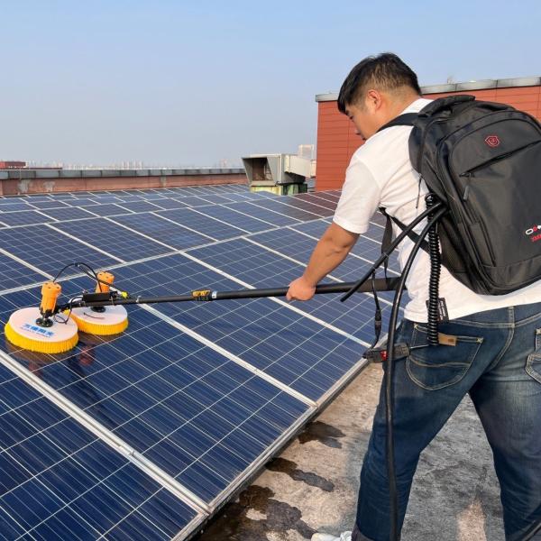 Fornecedor de bateria semi-automático para limpeza de painéis solares 7.5 metros