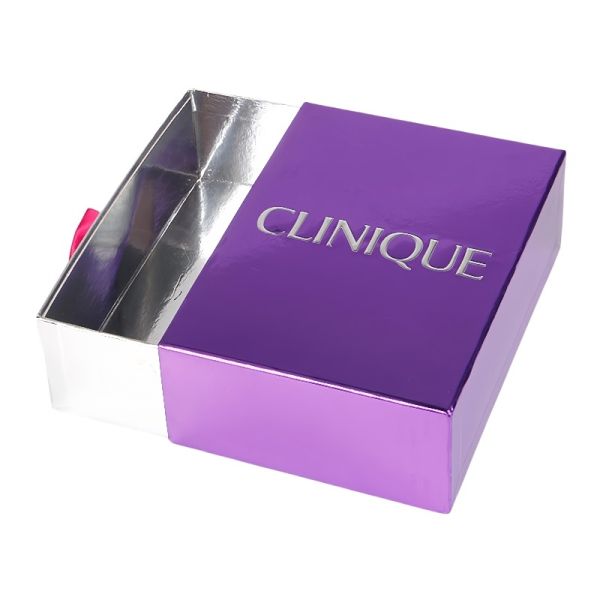 Customize Pull Out Gift Box Red With Small Batch And Hot Silver Logo